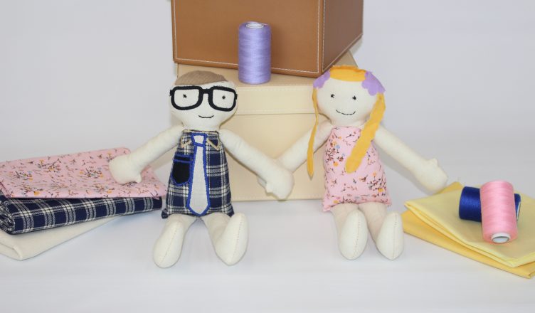 Dolls holding hands