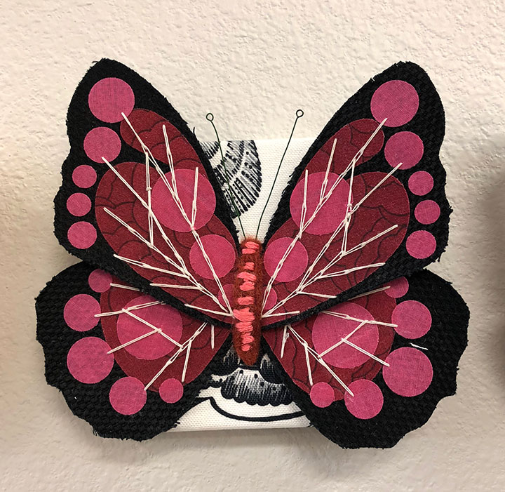 My pink and red butterfly