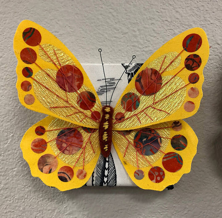 DIY Faux Victorian Inspired Butterfly Taxidermy crafted from paper